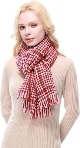 RIIQIICHY Plaid Scarf for Women Fall Winter Pashmina Scarves Wraps for Cold Weather Warm Large in Saudi Arabia