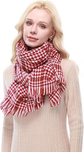 RIIQIICHY Plaid Scarf for Women Fall Winter Pashmina Scarves Wraps for Cold Weather Warm Large in Saudi Arabia