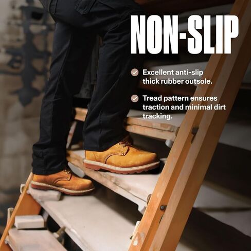 Work Boots for Men Soft Toe – 6inch Leather Boots for Construction Rubber Sole Working botas de trabajo para hombre, “Tank" Workboots in Saudi Arabia