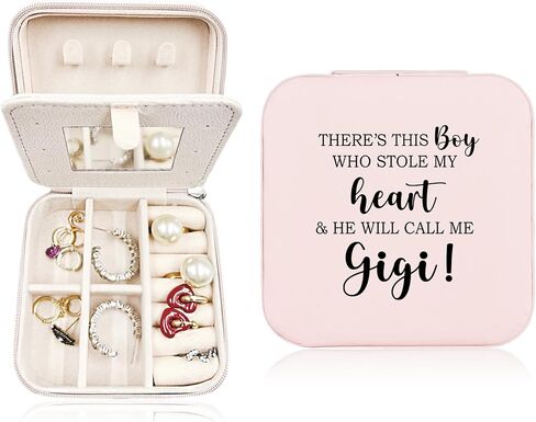 JRTW Travel Jewelry Case Cousin Gifts, Earrings Jewelry Box for Rings Necklaces, Cousin Birthday Gifts for Teen Girls, Travel Jewelry Organizer, Jewelry Case for Traveling Graduation Gifts for Girls in Saudi Arabia