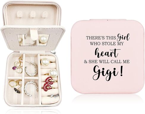 JRTW Travel Jewelry Case Cousin Gifts, Earrings Jewelry Box for Rings Necklaces, Cousin Birthday Gifts for Teen Girls, Travel Jewelry Organizer, Jewelry Case for Traveling Graduation Gifts for Girls in Saudi Arabia