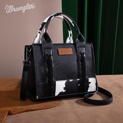 Wrangler Mini Tote Bag for Women Cow Print Western Crossbody Purse in Saudi Arabia