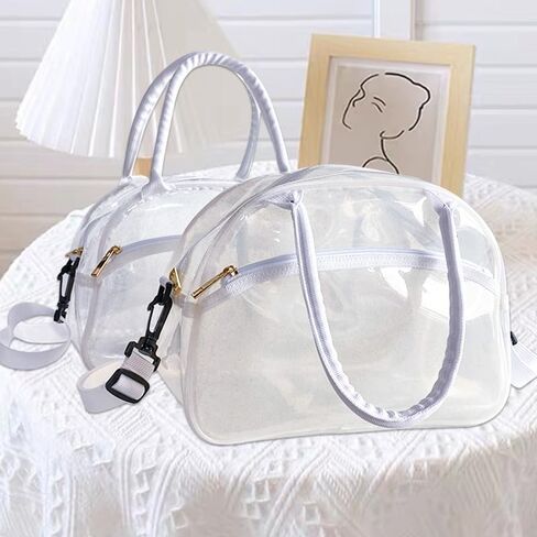Fashion transparent jelly PVC waterproof messenger bag handbag for beach, shopping in Saudi Arabia