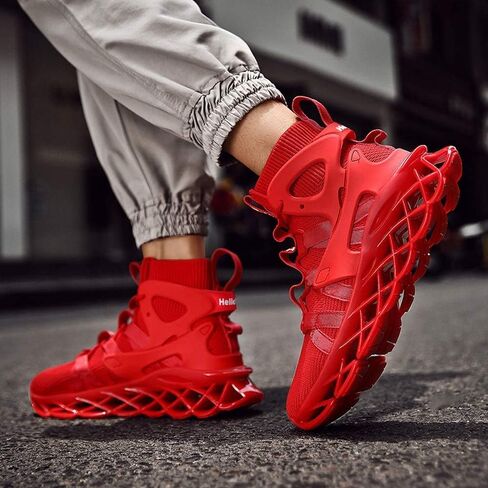Hello MrLin Men's Running Shoes Non Slip Athletic Tennis Walking Blade Type Sneakers Hip Hop in Saudi Arabia