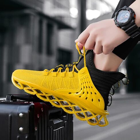Hello MrLin Men's Running Shoes Non Slip Athletic Tennis Walking Blade Type Sneakers Hip Hop in Saudi Arabia