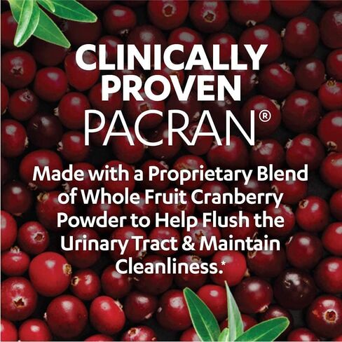 AZO Cranberry Pro, Cranberry Pills for Women & Men, 600mg Pacran, Made with Concentrated Whole Fruit Cranberry Powder to Help Cleanse and Protect The Urinary Tract*, Sugar Free, Non-GMO, 100 Softgels in Kuwait