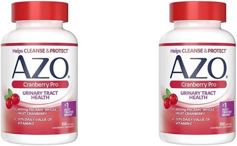 AZO Cranberry Pro, Cranberry Pills for Women & Men, 600mg Pacran, Made with Concentrated Whole Fruit Cranberry Powder to Help Cleanse and Protect The Urinary Tract*, Sugar Free, Non-GMO, 100 Softgels in Kuwait