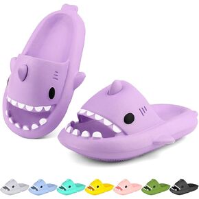 Kids Shark Cloud Slides | Boys Girls Slip On Sandals | Toddler Beach Slippers | Youth Fish Flip Flops Pool Shower Shoes