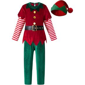 Baby Toddler Boys Christmas Cosplay Santa Claus Costume Pants Set Outfit with Hats