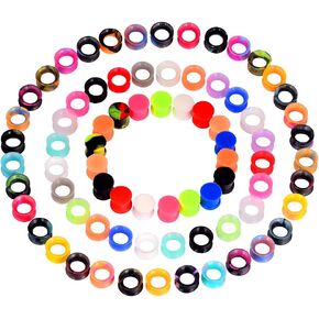 Oyaface 76 Pcs Soft Silicone Ear Tunnels/Plugs Kit Flesh Flexible Earring Gauges Double Flared Earlets Stretchers Expander Piercing Jewelry, 6MM-18MM