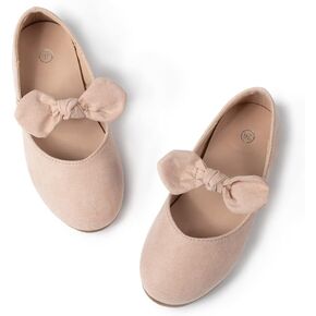 Meckior Toddler Little Girl Mary Jane Dress Shoes Ballet Flats for Girl Party School Shoes Bowknot Princess Shoes