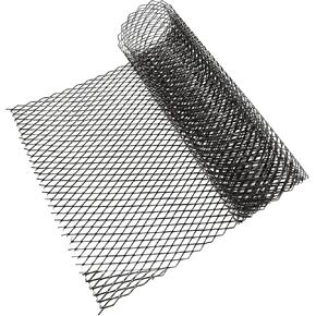 MDEOOSKY 40x13 Inches Universal Car Grill Mesh Roll Aluminum Alloy Automotive DIY Grille Insert Bumper Rhombic Hole Black (10 x 20mm)