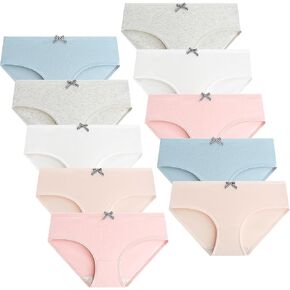Domee Teen Girls Cotton Panties Underwear Briefs Pack of 10
