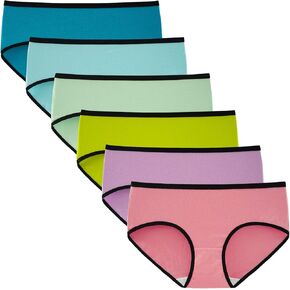 INNERSY Girls Cotton Underwear Teen Comfortable Panties Size 8-16 Briefs 6 Pack