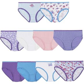 Hanes Girls’ Underwear, Low Rise Briefs 100% Cotton Underwear, Assorted Colors & Prints, Multipack