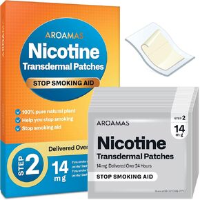 Nicotine Patches to Help Quit Smoking, Stop Smoking - Delivered Over 24 Hours Nicotine Transdermal System to Stop Smoking Aids That Work (Stop Smoking 14mg [Step 2])