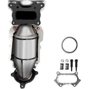 [Front]FortunaFlow Catalytic Converter Compatible with Honda Accord 2008-2012,Acura TSX L4 2009-2014,2.4L,Replace 16590,41499(EPA Compliant-high flow catalytic converter)
