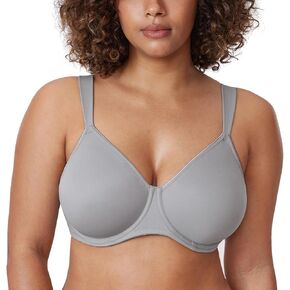 DELIMIRA Women's Full Coverage Minimizer Underwire Plus Size Non Padded Support Bra