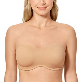 DELIMIRA Women's Strapless Bra Minimizer Seamless Underwire Unlined Bandeau for Big Bust in Saudi Arabia