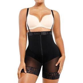 SHAPELLX Fajas Colombianas Shapewear for Women Tummy Control Post Partum Body Shaper Plus Size Butt Lifting Bodysuit