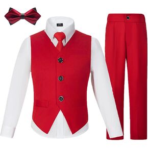 Boys Suits Slim Fit Toddler Tuxedo Suit Set for Dress Clothes Kids Wedding Ring Bearer Outfit