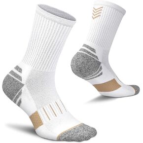 Crew Socks Women 3-6 Pairs: Hiking Athletic Running Crew Socks with Support Cushioned Socks