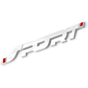 Metal Car Sport Sticker, Car Sport Emblems, 3D Premium Car Side Fender Rear Trunk Emblem Logo Badge Decals, Car Exterior Decoration Accessories Car Emblem Fit for All Cars Bumper Window