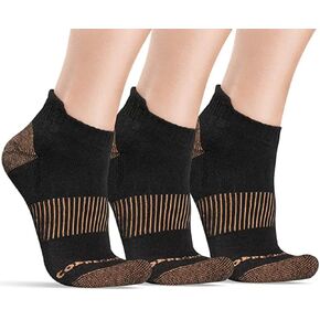 CopperJoint Ankle Compression Socks for Women & Men with Arch Support, Low Cut Short Copper Compression Socks