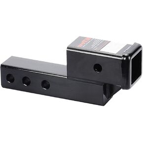 2Inch Trailer Hitch Receiver Extension with 2 inch Rise/Drop, Solid Shank