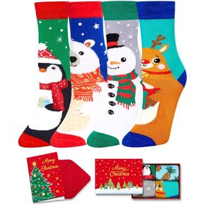 HAPPYPOP Christmas Gifts Stocking Socks for Kids - Secret Santa Socks Xmas Stocking Stuffers for Girls Boys