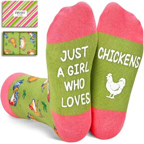 Zmart Cute Animal Socks for Girls - Chickens & Horses Socks, Dogs & Cows Gifts, Kids