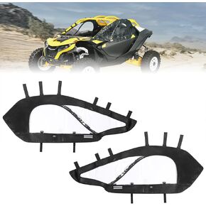 KEMIMOTO Soft Upper Doors Compatible with Can-Am Maverick R 2024+, Upper Windows Soft Cab Enclosures New Zippers Water-Resistant Set of 2