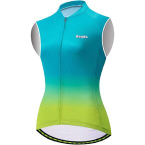 Aogda Cycling Jerseys Women Bike Shirts Team Biking Sleeveless Tops Bicycle Vests Clothing