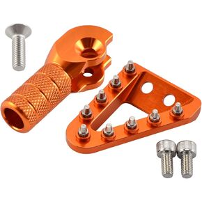 NICECNC Orange Brake Pedal Plate Shift Lever Tip Head Compatible with KTM 125-500 SX/SXF/XC/XCF/EXC/EXCF/XCW/TPI/SD/6D 2017-2022,250/350/450 Factory Edition 2015 250-450 SXF/XCF 2016,See Fitment