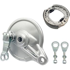 Rear Drum Brake Cover Shoe Kit with Chain Tensioner for Coleman CT200U BT200X CT200UEX 196cc Hisun 200-3 200-7 Axis M200 Mini Bike