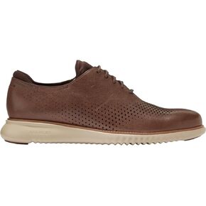 Cole Haan Men's 2.Zerogrand Laser Wing Tip Oxford Lined Loafer, Dove Nubuck/Ivory, 10.5