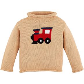 Mud Pie Kids Children's Rollneck Sweater Train Medium | 2T-3T
