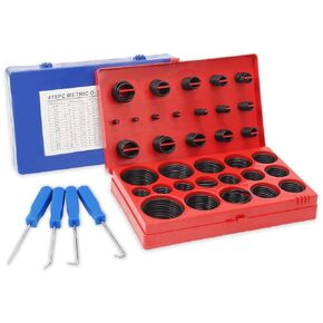 826pcs O Rings Assortment Kit in 32 Sizes with 4 Hooks, Metric O Rings Gaskets Kit for Automotive Faucet Plumbing Repair or Sealing | Nitrile Rubber O Rings Rubber Washer Set