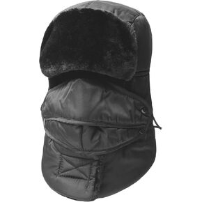 Trooper Trapper Hat,Winter Ski Hat with Winter Ear Flap and Ski Windproof Mask