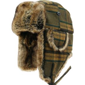 Unisex Winter Trapper Hat Cold Proof Keep Warm Hat with Ear Flaps