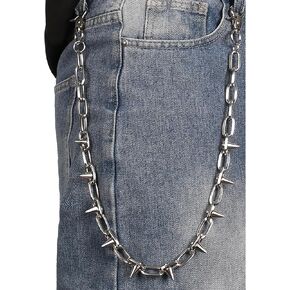 Wallet Chain Pants Chain Hip Hop Punk Jeans Chain Key Chain Goth Heavy Rivet Accessories for Women Men