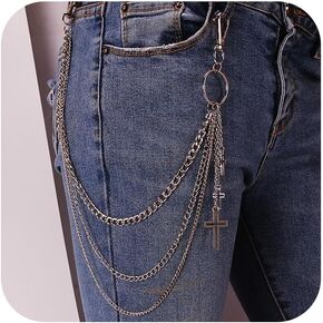 QWALIT Pants Chain for Men Pocket Chain for Pants Jean Chains for Men Jean Chains Chains for Jeans Biker Chain Hip Chain Jean Chains for Women Pants Chain for Women Hip Jewelry for Women Punk Chain