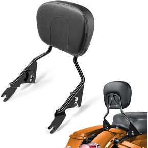 PBYMT Detachable Passenger Backrest, Quick Release 2-up Sissy Bar Fit for Harley Davidson Touring Street Glide Road Glide Road King Electra Glide 2009-2024, Gloss Black