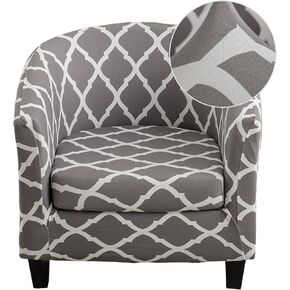 CRFATOP 2 Piece Club Chair Slipcover Stretch Barrel Chair Covers Solid Tub Chair Slipcovers Soft Armchair Covers Removable Furniture Protector Arm Chair Cover for Living Room,39