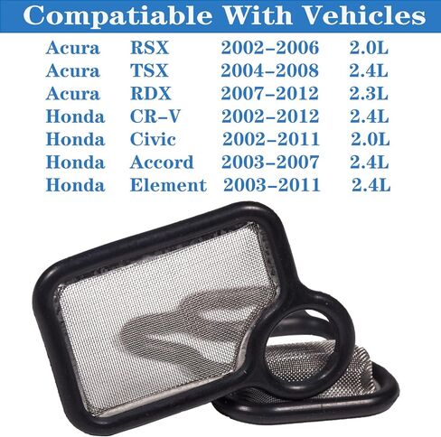 917-176 15815-RAA-A02 Honda Spool Valve Filter Screen VTC VTEC Solenoid Gasket Filter15845-RAA-A01 2002-2015 CRV Element Civic Si Accord Crosstour Acura R/TSX RDX 91319-PAA-A01 15810-RAA-A01 2.0L 2.4L in Saudi Arabia