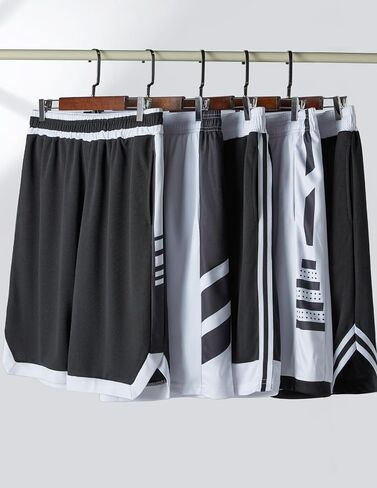 Liberty Imports 5 Pack Men's Quick Dry Athletic Shorts with Pockets Elastic Waist Activewear for Workout Gym Basketball in Saudi Arabia