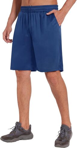 LalaHooK Basketball Gym Mens Shorts - Athletic Quick Dry Black Workout Shorts with Pockets for Casual Running Activewear in Saudi Arabia