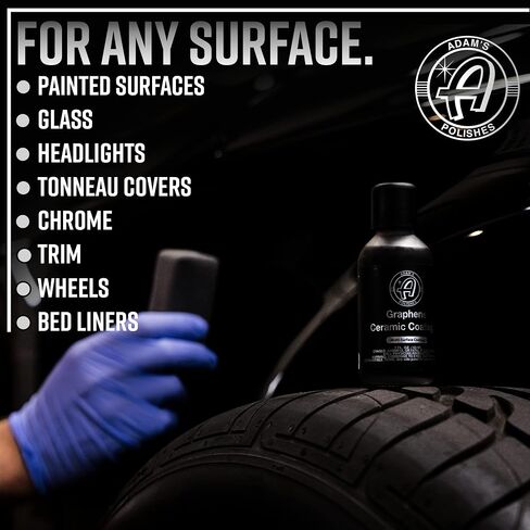Adam's Polishes UV Graphene Ceramic Coating - 10H Ceramic Coating for Cars W/UV Glow Technology | 7+ Years of Protection | Apply After Car Wash Clay Bar Car Buffer Polisher | Boat RV Motorcycle in Saudi Arabia