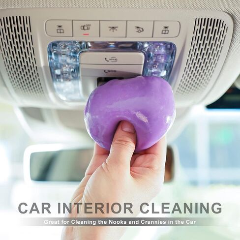 TICARVE 2Pack Cleaning Gel for Car Putty Car Vent Cleaner Cleaning Putty Gel Auto Tools Car Interior Cleaner Dust Mud for Cars and Keyboard Cleaner Slime Purple (320g/11.2oz) in Saudi Arabia
