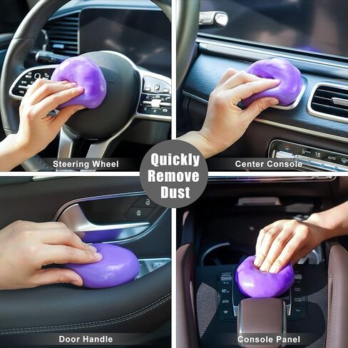 TICARVE 2Pack Cleaning Gel for Car Putty Car Vent Cleaner Cleaning Putty Gel Auto Tools Car Interior Cleaner Dust Mud for Cars and Keyboard Cleaner Slime Purple (320g/11.2oz) in Saudi Arabia
